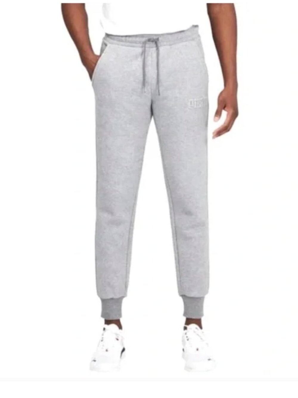 Puma Fleece Lined Athletic Embossed Gray Sweatpants Joggers